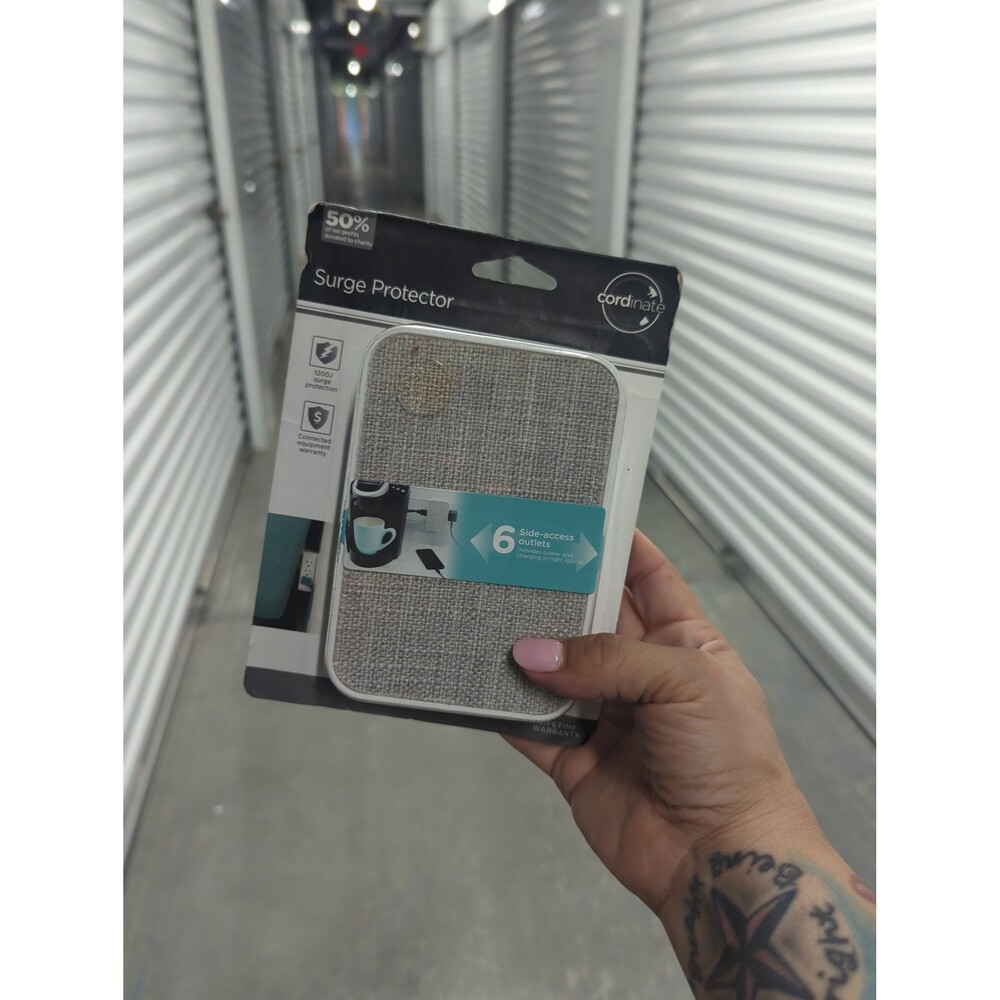 Cordinate Surge Protector with 6 side-access outlets